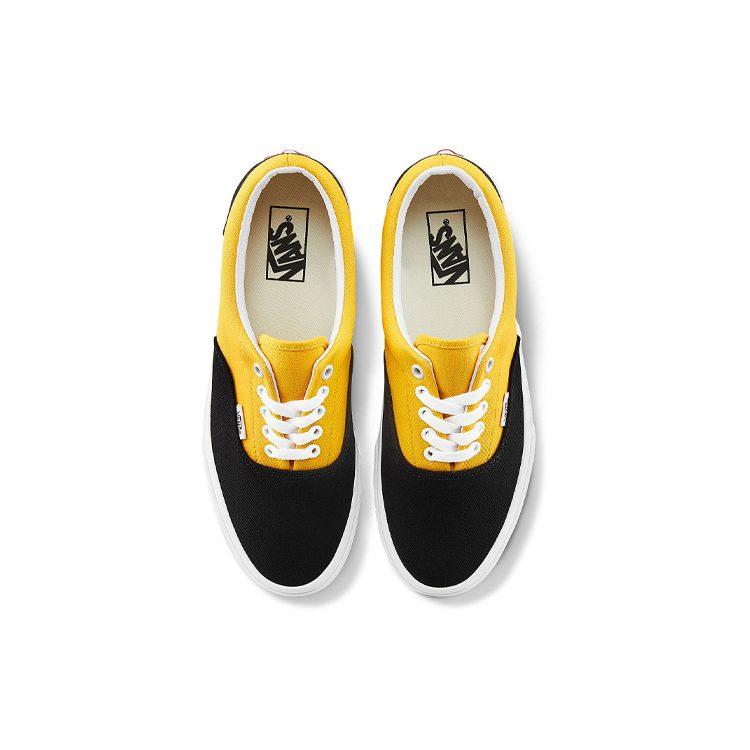 Vans Era Retro Casual Skate Shoes Unisex Black Yellow Splicing 'Black Yellow' VN0A4U39264