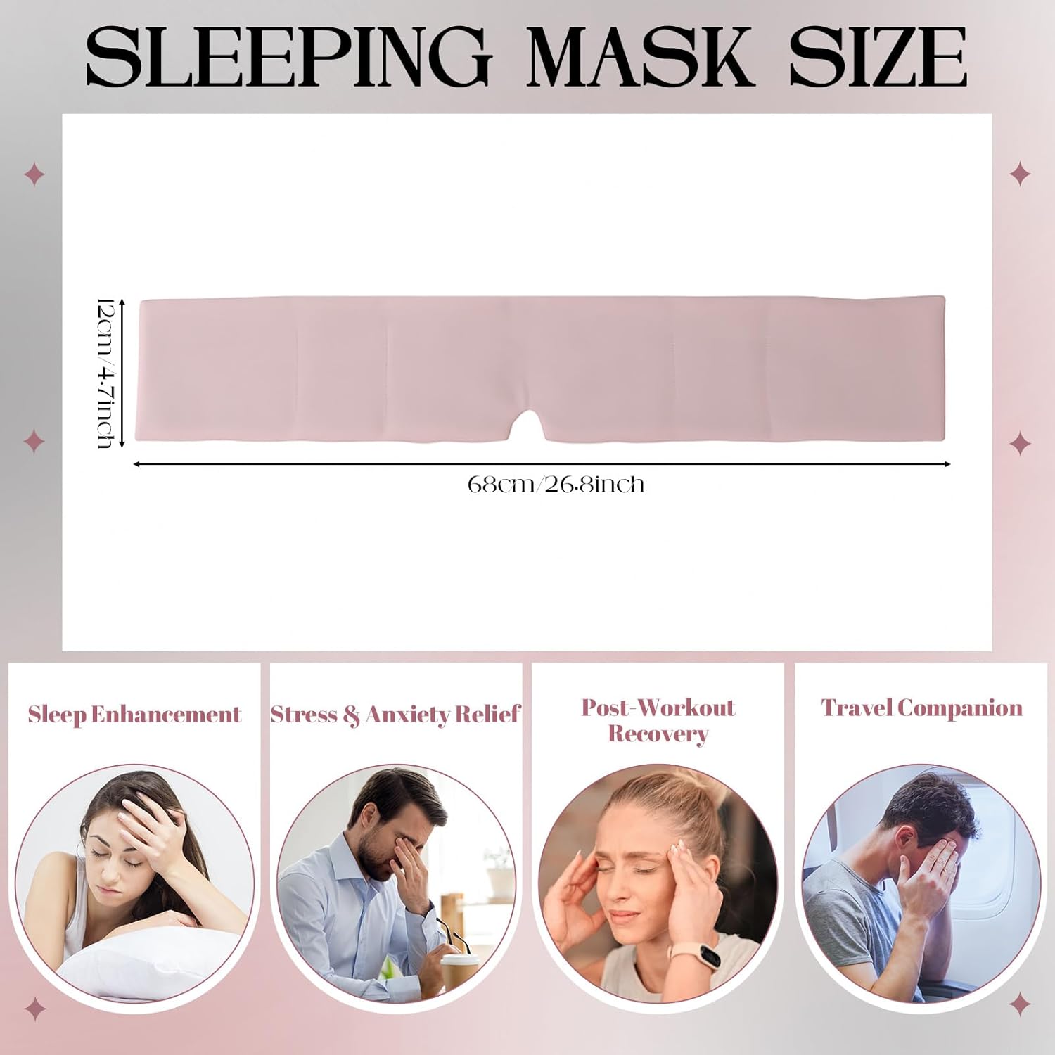 Weighted Sleep Mask Eye Mask for Sleeping Soft & Comforting Gravity Sleep Mask for Men Women Side Sleeper Night Work Nap
