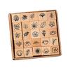 Flower Butterfly Themed Stamp Wood Decorative Stmap for Card Making Scrapbooking Photo Album Journaling Craft Project