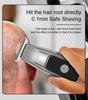 Slicked Back Digital Hair Clipper: Fast-Charging, LCD Display, Compact Stainless Steel Electric Trimmer