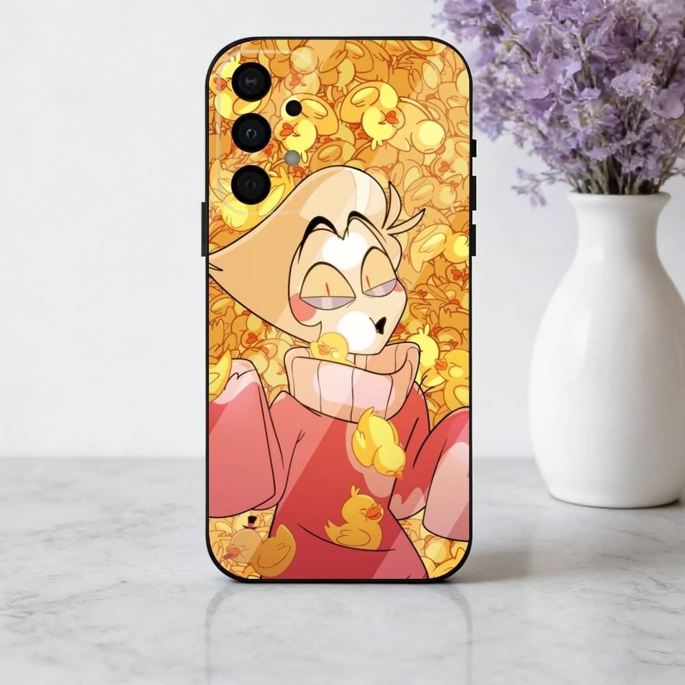 H-Hazbin H-Hotel L-Lucifer M-Magne Phone Case For Samsung Galaxy A73,A72,A71,A70,A53,A52,A51,Soft Silicone Black Cover