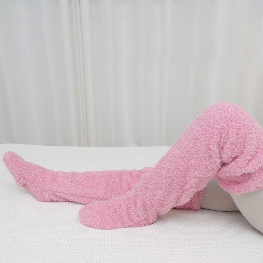 Loose Floor Socks Coral Fleece Long Socks Portable Leg Warmer