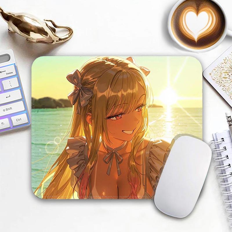 HD Standard Mouse Pad My Dress-Up Darling Small Mousemat Kitagawa Marin Gamer MousePads Edge Stitched Non-Slip Travel Mouse mat