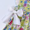 Summer Girls Floral Sleeveless Dress With Ruffles And Double Bows Printed Princess Party Dress For Kids
