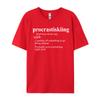 Gifts For Skiers Procrastiskiing Funny Skiing Printed On Luxury Designer Tshirts Cotton Unisex Tshirt Tee Shirt Fashionable
