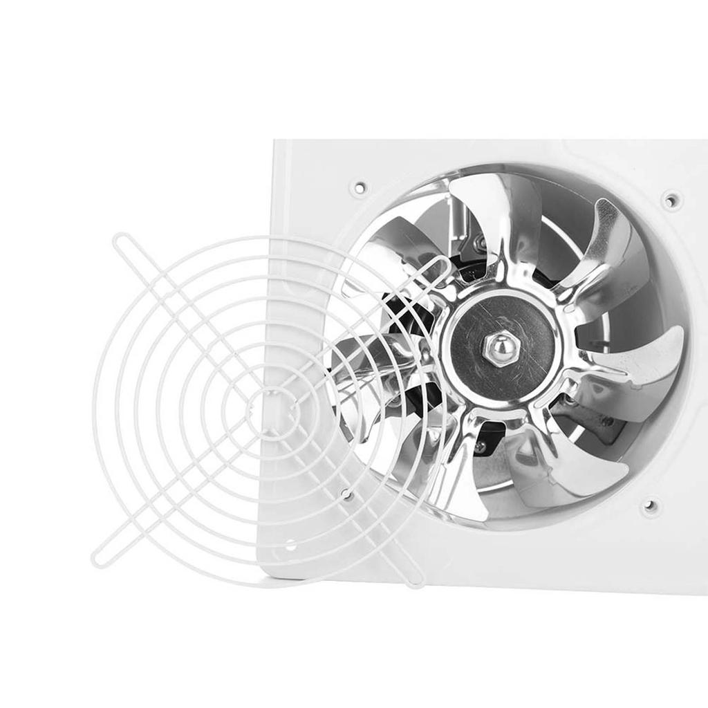 190mm 40W Wandmontage Afzuigventilator Laag Geluidsniveau Huis Badkamer Keuken Garage Ventilatie (Wit)
