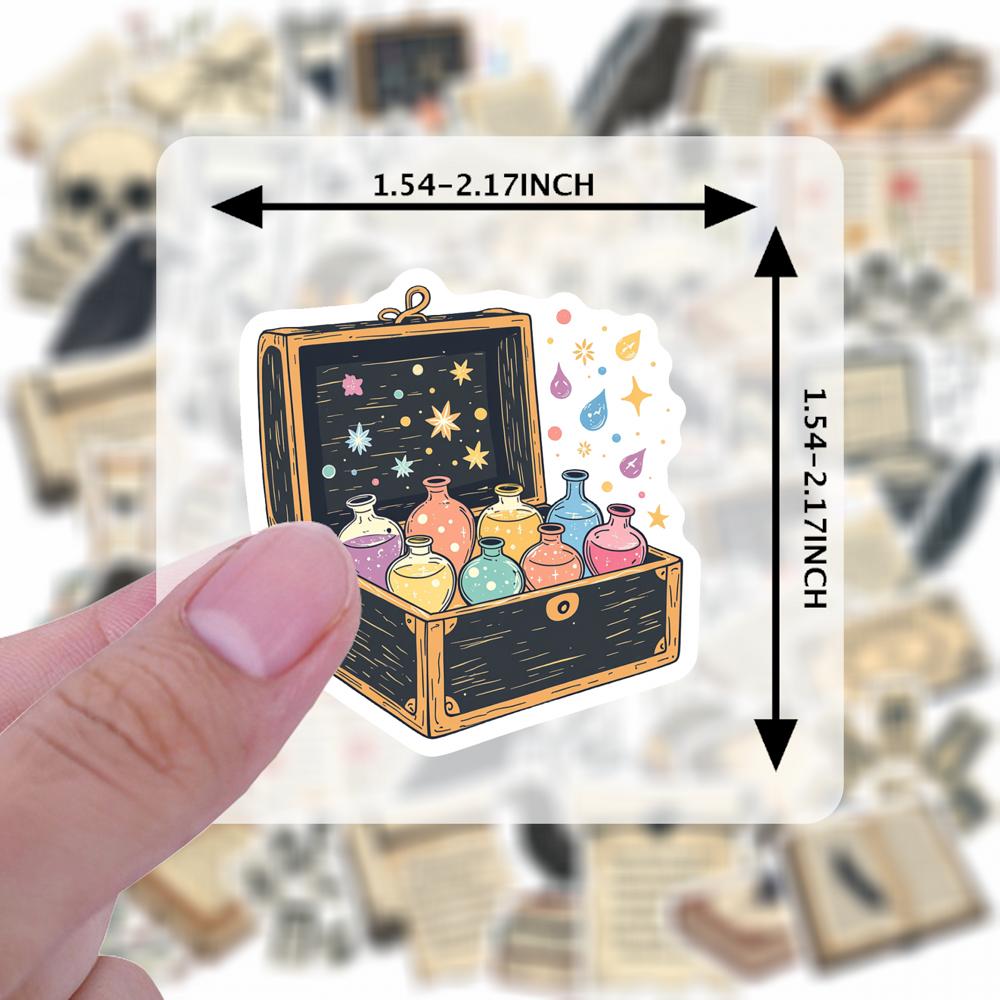35pcs Mysterious Potion Stickers Antique Scroll Animal Stickers Stickers For Guitar DIY Bicycle Skateboard Laptop