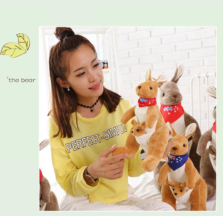 Australian Mother & Baby Kangaroo Plush Toy - Children's Comfort Simulation Doll Gift