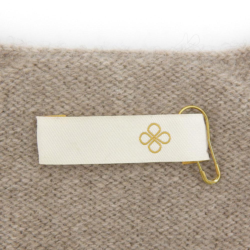 TOYOBOSHI HAKOBE Kaschmir100 V-Ausschnitt Strickoberteil, Damen, braun, 08IT-PC0001 Oberteile ― BraunGebraucht