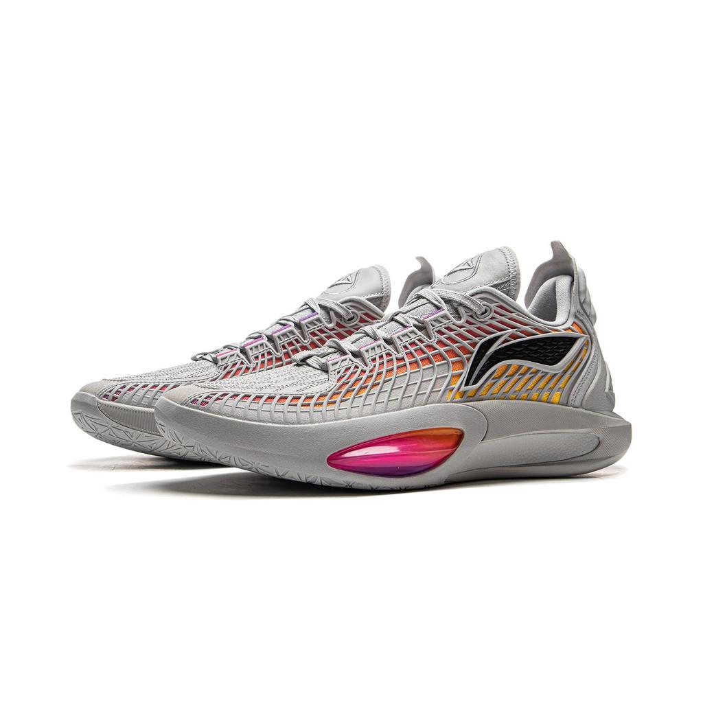 Zapatillas de Baloncesto Li Ning JB3 Cobertura Antivuelco Caña Baja Hombre Gris Rojo ABAU107-34
