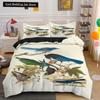 Cartoon Bird Print King Queen Duvet Cover Colorful Cute Pet Birds Bedding for Adult Fashion Animal 2/3pcs Polyester Quilt Cover