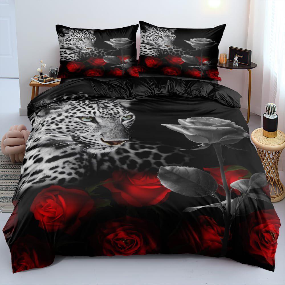 Wild Tiger Down Comforter Set Bedding Set 3-piece Cover Set 135*200cm
