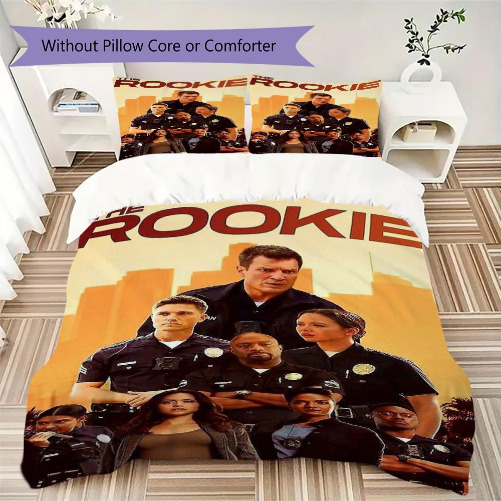 THE ROOKIE Σετ Κουβέρτας Κρεβατοκάμαρας με Μοτίβο Κάλυμμα Κουβέρτας Μαξιλαροθήκη Διακόσμηση Σπιτιού Δώρο Γενεθλίων (1 * παπλωματοθήκη + 2 * μαξιλαροθήκη χωρίς πυρήνα)94