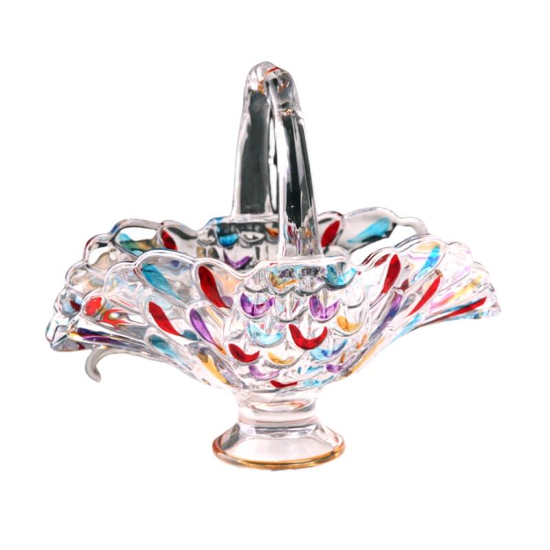 Flavinmci Kristallglas Schwan Obstschale & Korb