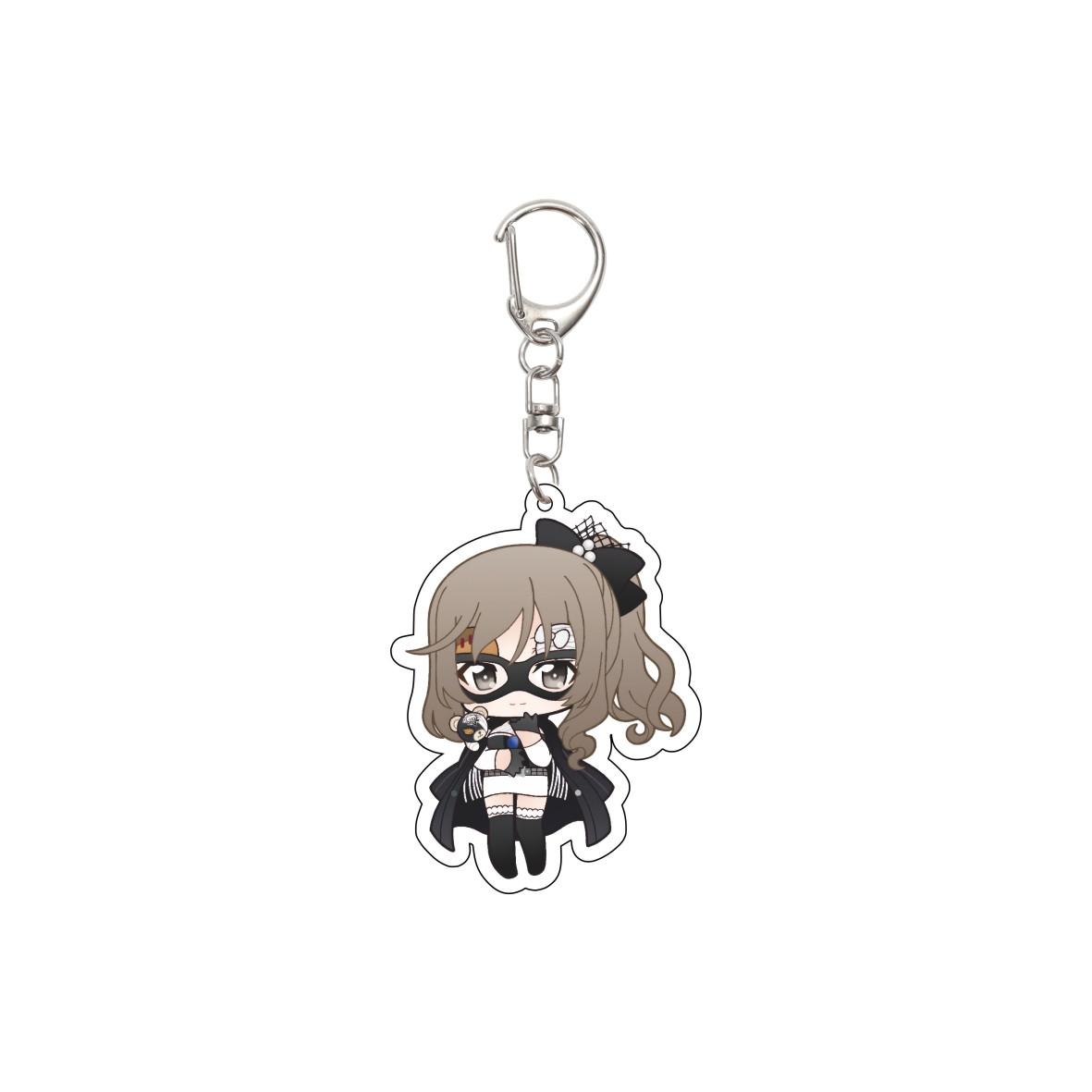 55MM Anime GIRLS und PANZER Le Film Porte-clés Nishizumi Miho/Akiyama Yukari Porte-clés Modèle Acrylique Plaque Cadeaux de Noël 55mm gray