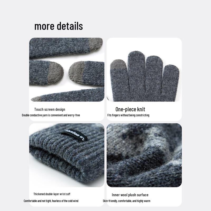 MISSION Women's UV Knit Wool Fingerless Gloves MUS094