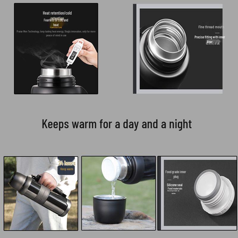 

Youzhi Large Capacity Stainless Steel Insulated Thermos Flask for Outdoor, Car, and Home Use