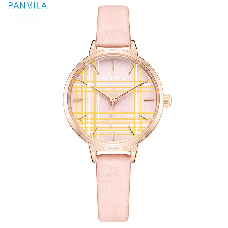 New Fashion Student Watch Small Fresh Simple Plaid Small Dial Women's Watch Waterproof Belt Watch Women