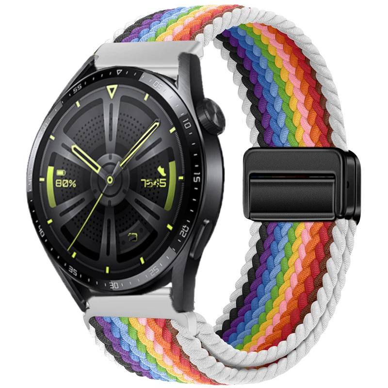22mm 20mm Nylon Braided Strap For Huawei Watch 4/3/GT4-3 Samsung Watch 6/5/4/3 Fabric Bracelet Wristband Amazfit GTR 4/GTS4 Belt