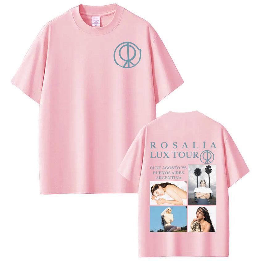 

Singer Rosalía LUX Album Tour 2025 Print Tshirt Men Women Aesthetics Casual Tshirt Oversized Fashion Cotton T Shirts Streetwear XL