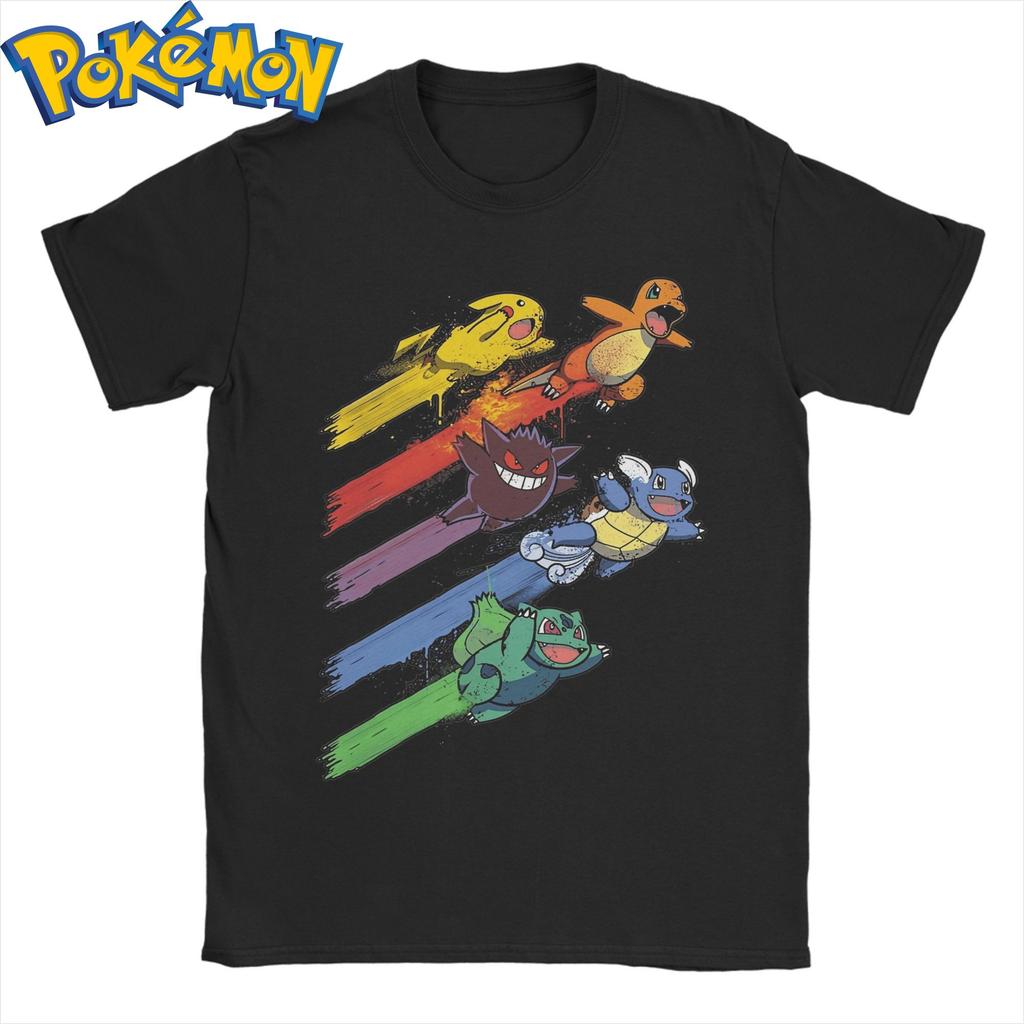 Pokemon Tshirt Mens Pure Cotton Casual Tshirt Round Neck Tshirt Short Sleeve Clothing Summer Sports Casual Short Sleeve Top