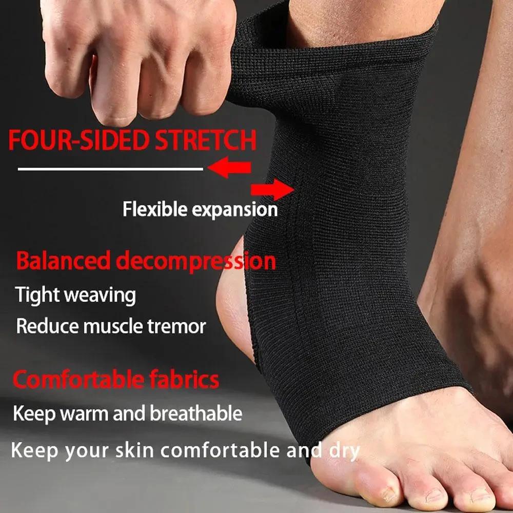 1Pc Ankle Support Compression Ankle Brace Protector For Running Soccer Basketball Nylon Knitted Gym Bandage Ankle Strap
