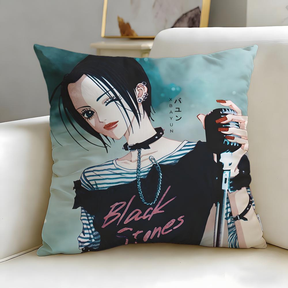 Drama Anime NANA Cushion Cover Soft EasyWash Pillow Case Versatile for Couch Bed Travel and Office