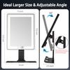 Heated Shower Mirror Fogl for Shaving 2025 New 3 Colors Stepl Dimmable Lights Fogl Mirror for Shower Rechargeable AntiFog Showe