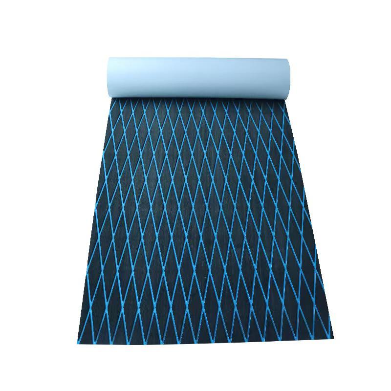 2400x450x6mm Eva Self-adhesive Diamond Foam Boat Flooring Decking Sheet Faux Teak Boat Yacht Rv Floor Mat Non-slip Marine Grade
