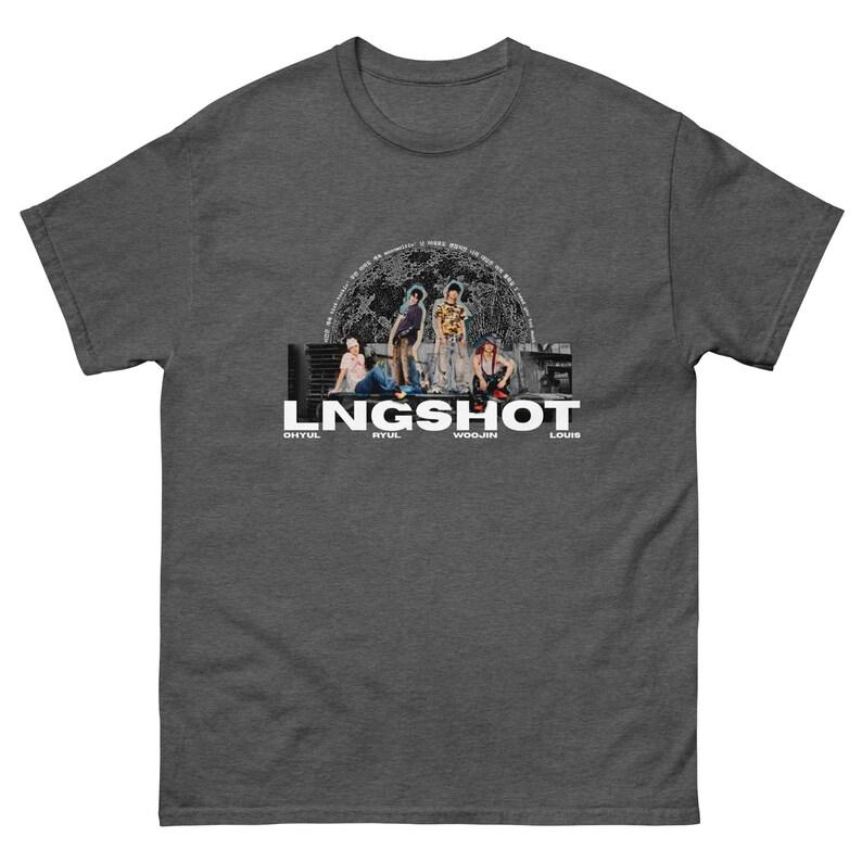 LNGSHOT Moonwalkin Unisex T-shirt _ K-pop Boy Group Fan Merch Fashion Trendy Tee Men Women Vintage Top Hip Hop Streetwear Oversized Tshirt