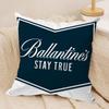 Whiskey B_Ballantine'S Kunst Kissenbezug Seidiger Kurzer Plüsch Beidseitig Bedruckter Kissenbezug Für Sofa Alle Jahreszeiten Heimdekoration Geschenk