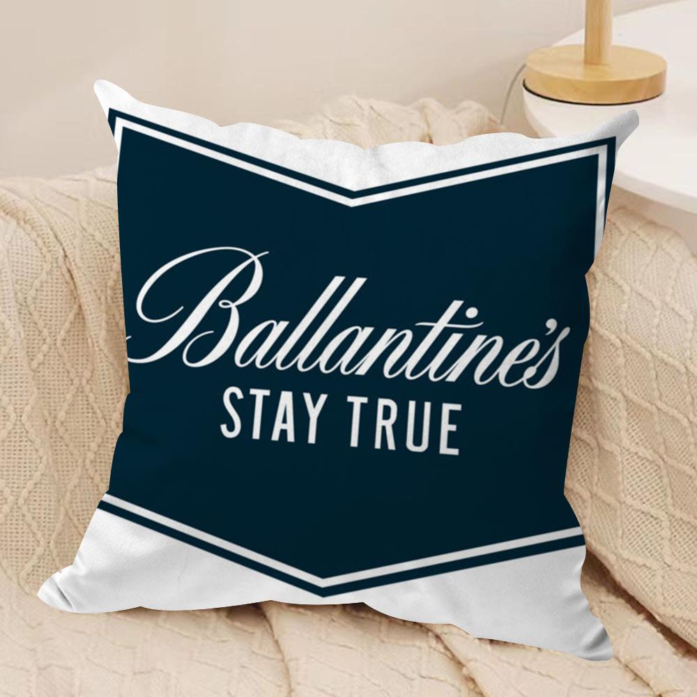 Whiskey B_Ballantine'S Kunst Kissenbezug Seidiger Kurzer Plüsch Beidseitig Bedruckter Kissenbezug Für Sofa Alle Jahreszeiten Heimdekoration Geschenk