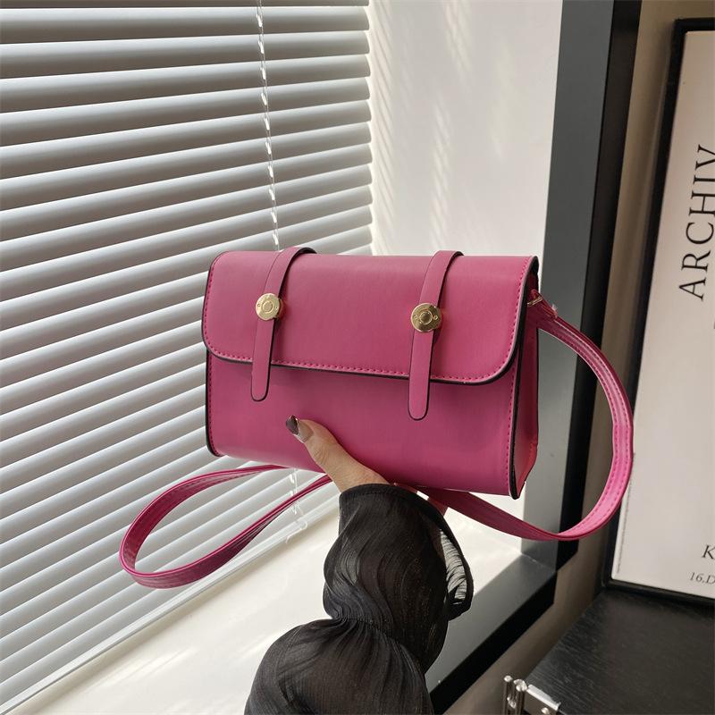 European and American Fashion Simple Retro Foreign Style Bag Women's Bag 2025 Autumn New Small Square Bag Oblique Span Handbag