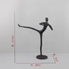 Metal Cast Iron Acrobatic Figure Sculptures, Home Decor, Black Abstract Art Figure Model Sculptures, Office Desk Ornaments