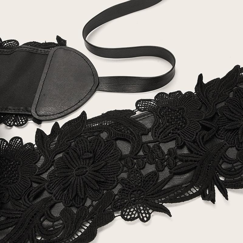 Elegant and Exquisite Ladies' Lace Flower Waist Seal Water-soluble Lace Lace Tie Ladies' Wide Waist Belt