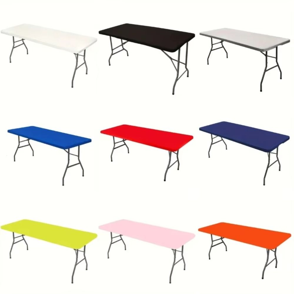1Pcs Elastic Fitted Rectangular Tablecloth  For Home Parties Banquets Picnics Wedding Decorations