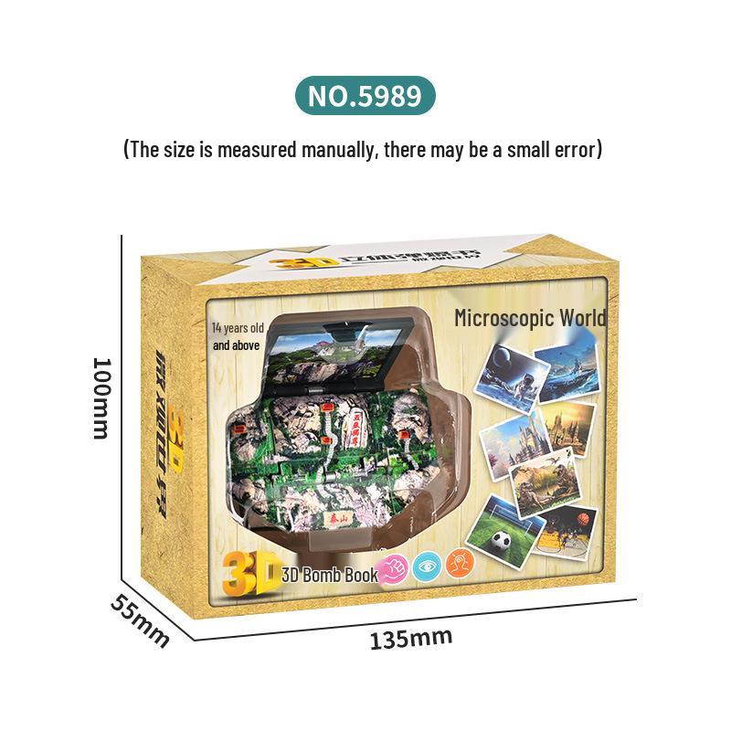 3D Dinosaur & Space Astronaut Pop-Up Keychain Book: Educational, Creative Decompression Toy