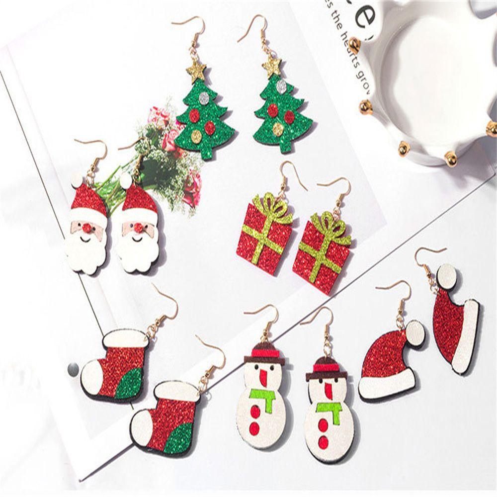 

Рождественские подарки Ушные гвоздики Свисающие серьги Серьги Украшения Мультяшные серьги Рождественские серьги