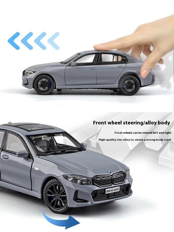 New 1:32 320i THE 3 G20 2023 Alloy Diecasts & Toy Vehicles Metal Toy Car Model Sound and light Collection Kids Toy
