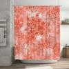 Red Floral Snowflake Bath Shower Curtain Fabric Home Decor Waterproof Bathroom Window Decoration 3D Printed Shower Curtain