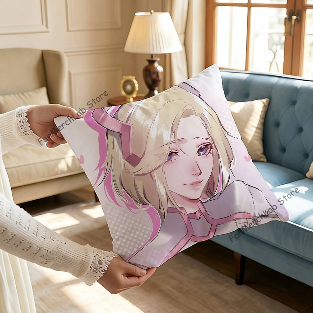 Pop Game OOverwatchS Pillowcase Pillowslip Cushion Plush Boys Girls Cartoon Anime Kawaii Decoration Kids Birthday Cute Gifts