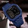 SANDA Fashion Electronic Watch Men's 50m Waterproof Night Light Multi Functional Student Trend Dual Screen Sports Watch