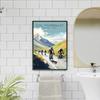 Bike and Cyclist Tour De France Poster Alpe D'Huez Circuit Landscape Prints Canvas Painting Wall Picture Living Room Home Decor