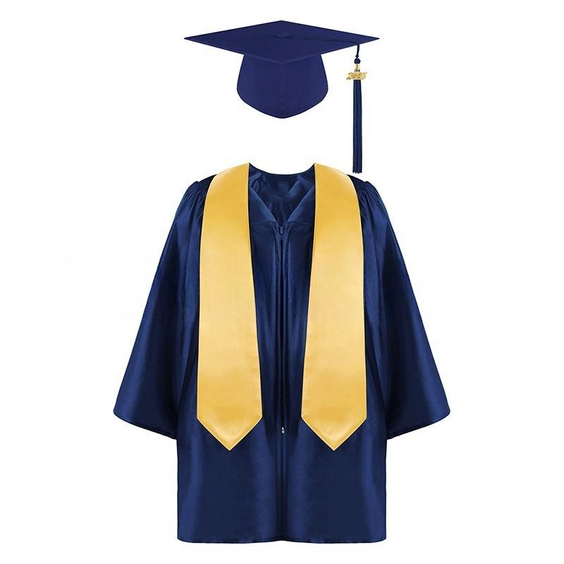 Graduation Dress Set Knitted Robe Hat Shining Graduation Robe Children's Photo Performance
