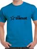 Air TranSat Retro Logo T-Shirt Kanadische Freizeitfluggesellschaft Königsblaues Baumwoll-T-Shirt