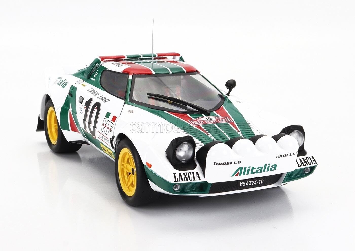 

IXO Lancia Stratos Minicar LANCIA STRATOS Team Alitalia N 10 Rally Monte Carlo Winner 1976 1/18 (night version) 18RMC162A-22 [Used] зелений