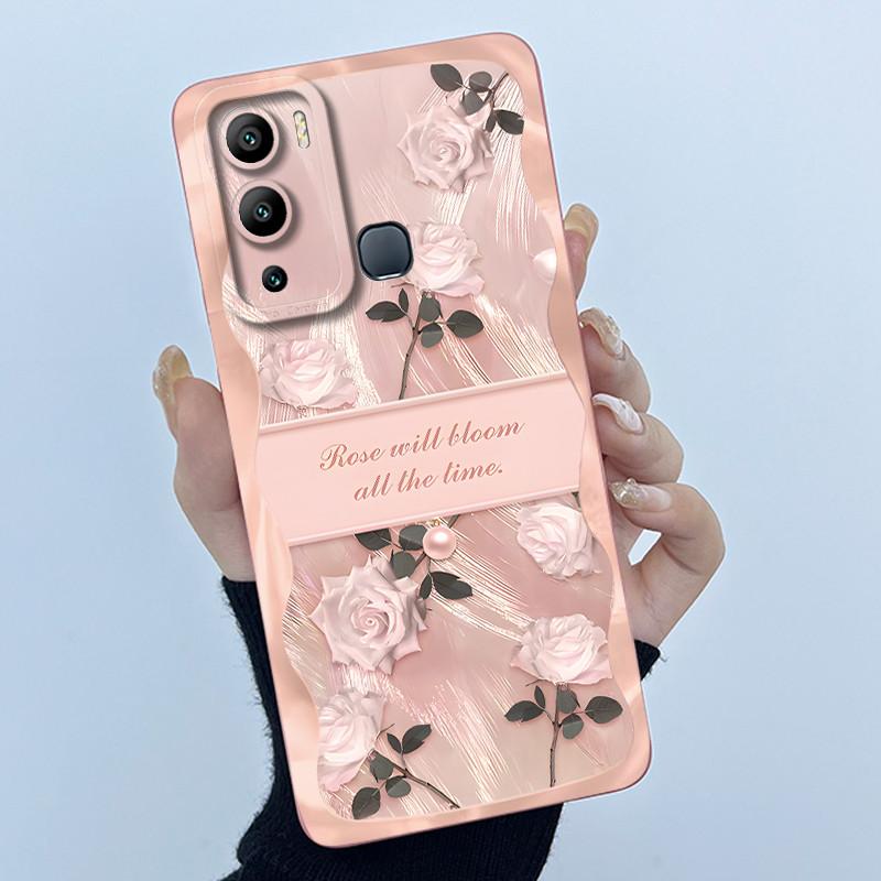 Case for Infinix Hot 12i Hot 12 Play Back Cover Butterfly Flower Soft Silicone Cases for Infinix Hot12i 12Play Hot12 Phone Funda