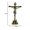 Brass Jesus Christ Cross in (Antique look) | Spiritual Idols | Religious Statues | Holy Statue of Christian (12 inches height)