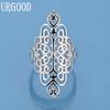 925 Sterling Silver Charm Pattern Ring Woman Wedding Fashion Jewelry