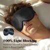 Weighted Sleeping Eye Mask, Blackout 3D Contour Sleeping Eye Mask with Adjustable Straps, Unisex, Memory Foam, Gentle Pressure Relief Comfort Ey